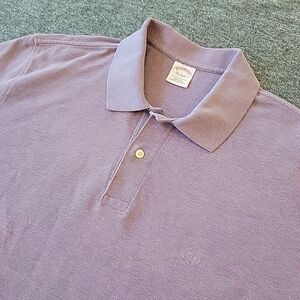 Brooks Brothers Performance Polo Men's Large Purple Short Sleeve Stretch Preppy